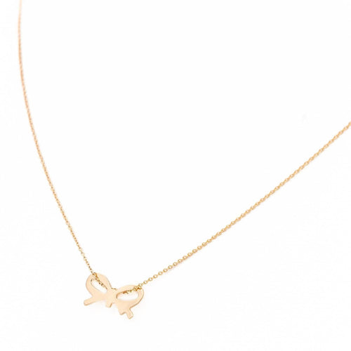 Collier Collier Ginette NY Mini noeud sur chaîne Or rose 58 Facettes 2519514CN