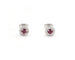 Boucles d'oreilles Boucles d'oreilles en or blanc serties de rubis et de diamants 58 Facettes 14320
