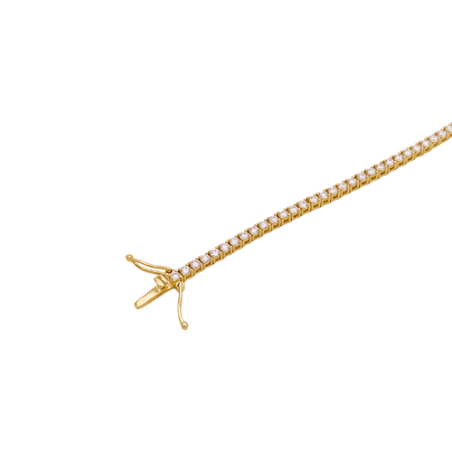 Bracelet Bracelet ligne, or jaune et diamants. 58 Facettes 34847