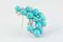 Broche Broche de cabochons turquoise et brillants 58 Facettes 154375