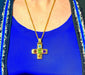 Pendentif Croix en or 18 carats en pierres semi-precieuses 58 Facettes AB165