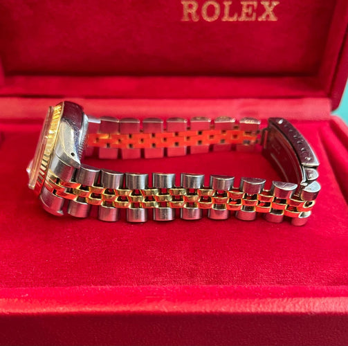 Montre ROLEX - Montre femme OYSTER Perpetual Date 26 en or jaune et acier 58 Facettes