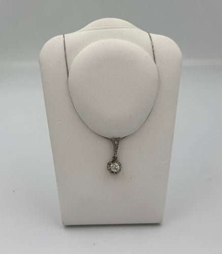 Pendentif Chaîne & pendentif or platine diamants 58 Facettes