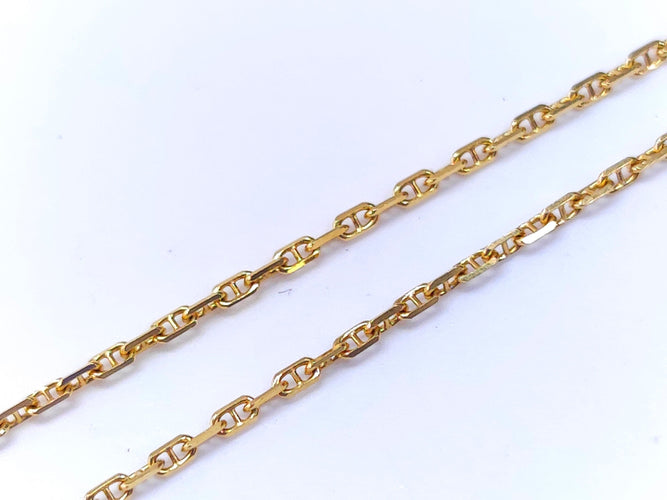 Collier Chaine maille en or jaune forçat marine 58 Facettes Ch.Forc.mari1720