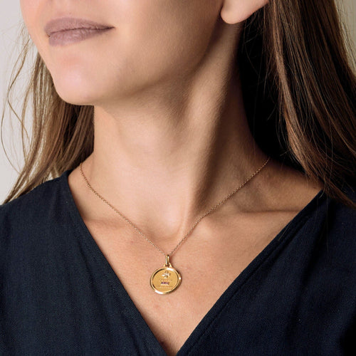 Bague AUGIS - Médaille d'amour en or jaune 58 Facettes ENG10903