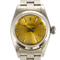Montre Montre Rolex Oyster Perpetual 26 mm en acier cadran doré Certificat d'Origine 58 Facettes