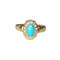 Bague 47 Ancienne Bague Marguerite Or Jaune, Turquoise, Diamants 58 Facettes