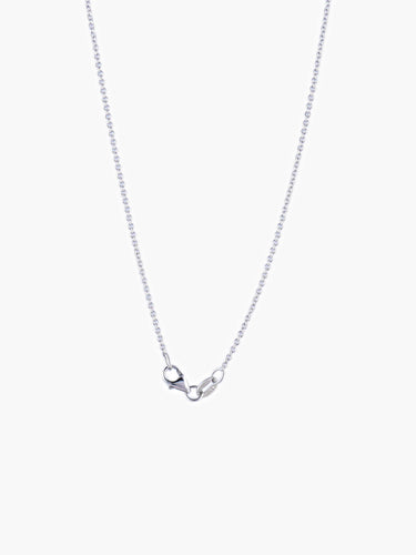 Collier Pendentif Sur Chaine Or Blanc Aigue-Marine 58 Facettes