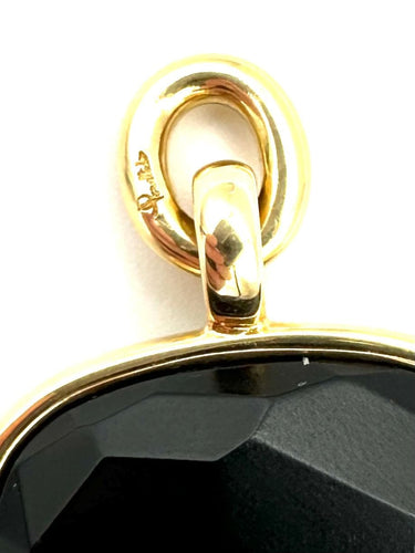 Pendentif POMELLATO. Collection "Victoria", pendentif or et jais 58 Facettes