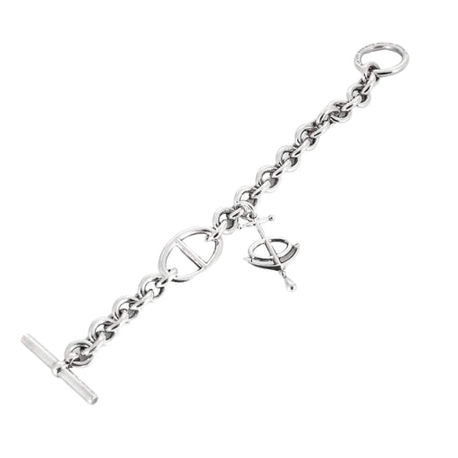 Bracelet HERMES -Rare Bracelet chaîne d'encre en argent 58 Facettes