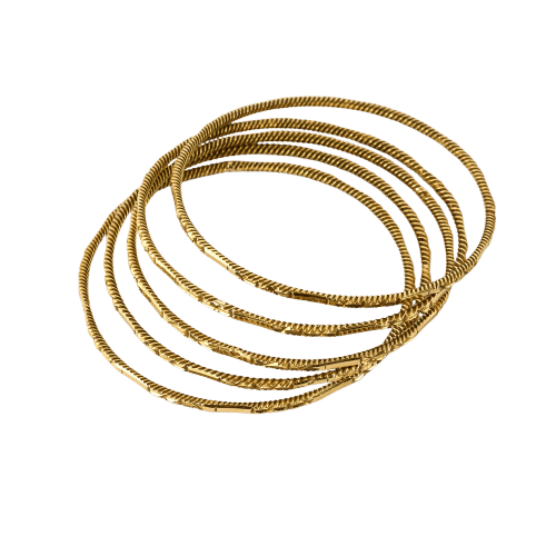 Bracelet Lot de cinq bracelets en or jaune 58 Facettes SOI3035