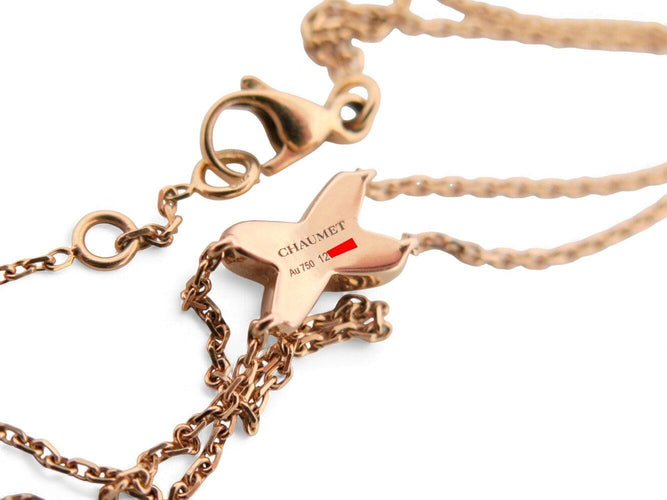 Bracelet bracelet CHAUMET jeux de liens en or rose 18k 3gr 10 diamants 0.1ct boite 58 Facettes 271111