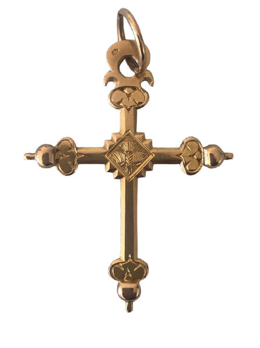 Croix Jeannette en or jaune 58 Facettes PE02