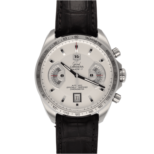 Montre Montre TAG Heuer Grand Carrera en acier – 43 mm – Ref. CAV511B – Vers 2010 – Avec boîte d’origine 58 Facettes