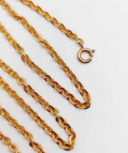 Collier Chaine antique or rose mailles 58 Facettes B01008