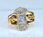 Bague 56 Bague or jaune diamants, vers 1930 58 Facettes AB449