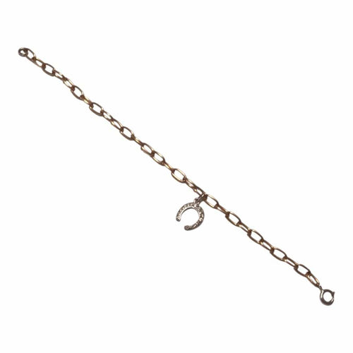 Bracelet Dodo Pomellato - Bracelet gourmette Fortuna avec charm en or rose et or blanc pavé de diamants 58 Facettes