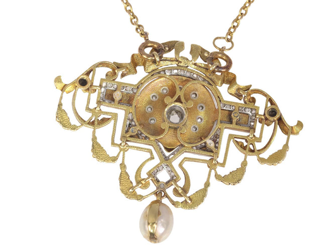 Collier Brillance Belle Époque : Collier et broche Masterwork 58 Facettes 20198-0036