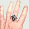 Bague 54 BAGUE DESIGN ART DÉCO 58 Facettes DF23(881)