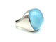 Bague ROBERTO COIN. Bague or blanc 18K et topaze bleue 58 Facettes