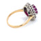 Bague 56 Bague marguerite or jaune, rubis, diamants 58 Facettes
