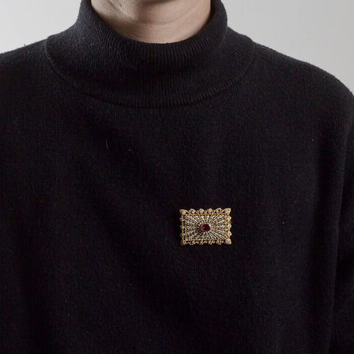 Broche Broche ancienne avec diamants et rubis 58 Facettes 3641