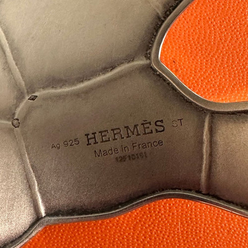 Bracelet HERMÈS - Bracelet manchette "Niloticus Eclat" - en argent 58 Facettes