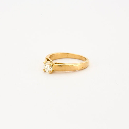 Bague 55 Solitaire or jaune diamant 58 Facettes