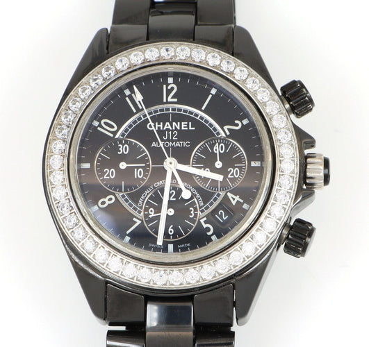 Montre CHANEL - Montre personnalisée J12 Automatique en céramique noire - Sans prix de réserve - 2000-2010 58 Facettes