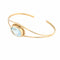 Bracelet Bracelet jonc or jaune et aigue-marine 58 Facettes 31240