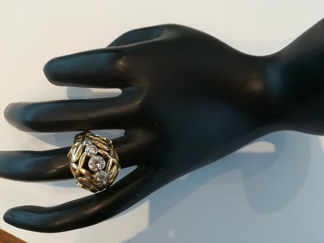 Bague 60.5 Bague Jonc Ancienne Diamants 58 Facettes