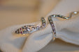 Bague 52.5 white gold big snake ring with natural diamonds 58 Facettes