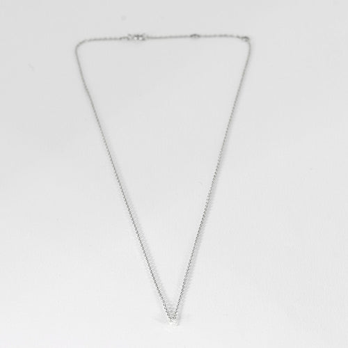 Collier COLLIER OR BLANC DIAMANT 0,15ct 58 Facettes M8927