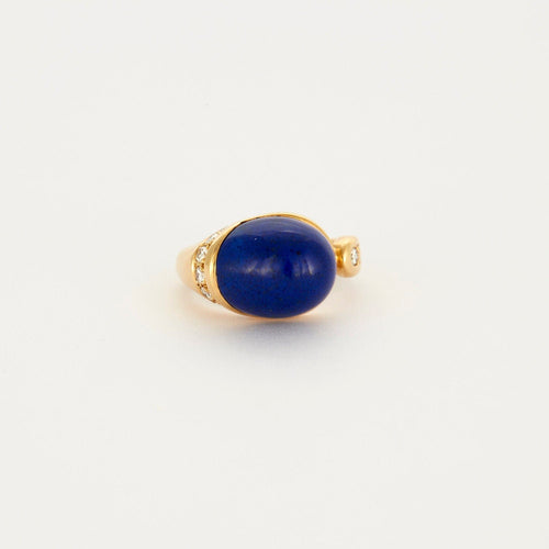 Bague 46 Bague or jaune et lapis lazuli 58 Facettes LP513/10