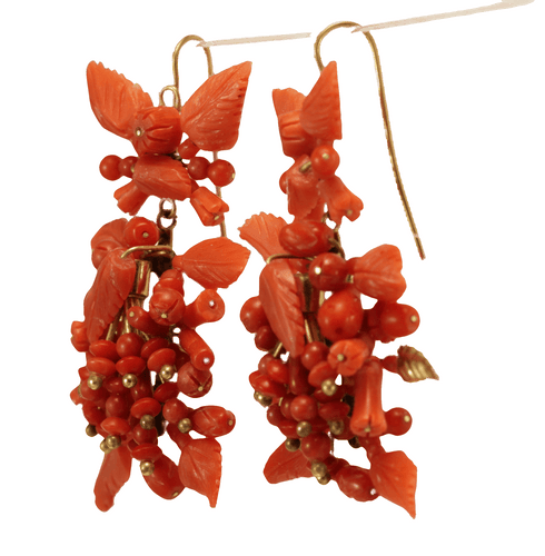 Boucles d'oreilles Boucles d'oreilles antiques en or et corail 58 Facettes 7650