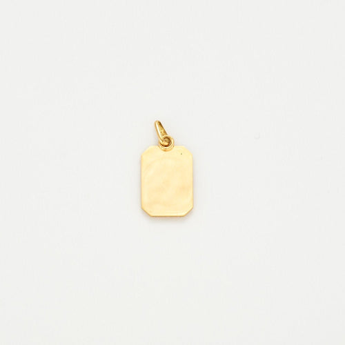 Pendentif Augis-Médaille d'amour rectangulaire à pans coupés 58 Facettes