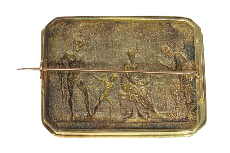 Broche Broche antique en or et plaqué or Vénus, Mars et Vulcain de Thorvaldsen 58 Facettes 19352-0081