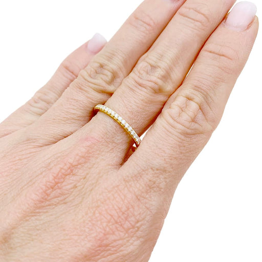 Bague 58 Alliance Tiffany&Co, "Soleste", or jaune, diamants. 58 Facettes 34023