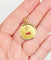 Pendentif AUGIS - Pendentif médaille d'amour  23mm or jaune et rubis  "+ QU'HIER - QUE DEMAIN" 58 Facettes A06325