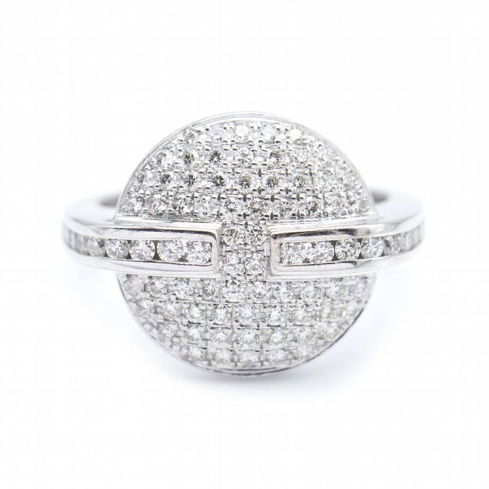 Bague 56 Bague en or blanc avec diamants 58 Facettes N102900