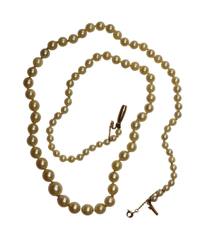 Collier Collier de 90 perles de culture en chute fermoir or jaune 58 Facettes 601