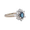 Bague 59 Bague Margueritte Or blanc Saphir, Diamant 58 Facettes 4878498CN