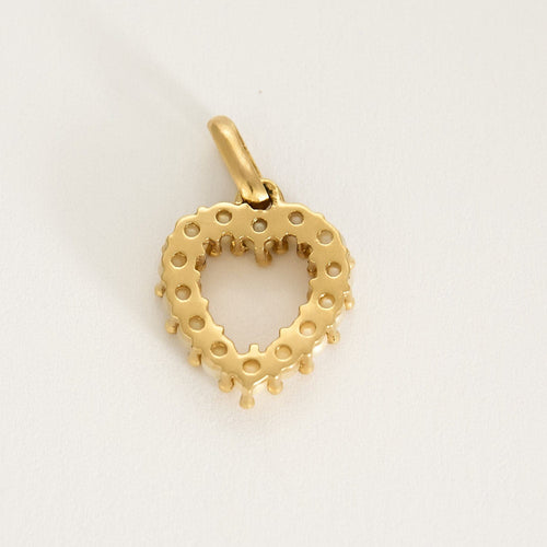 Pendentif Pendentif coeur en or jaune et perles blanches 58 Facettes PAL30164