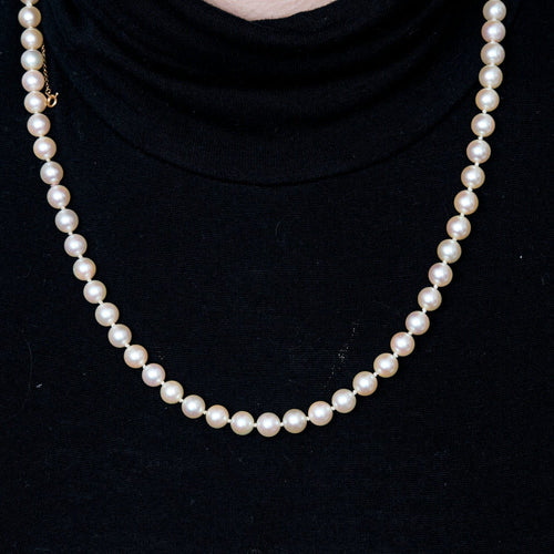 Collier Collier perles Choker, fermoir or jaune 58 Facettes 2274266