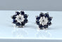 Boucles d'oreilles Boucles d’oreilles or blanc saphirs et diamants 58 Facettes AB363
