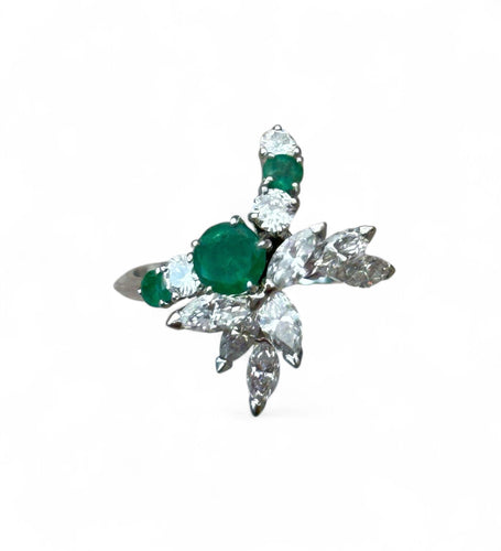 Bague 53 Bague émeraude diamants 58 Facettes