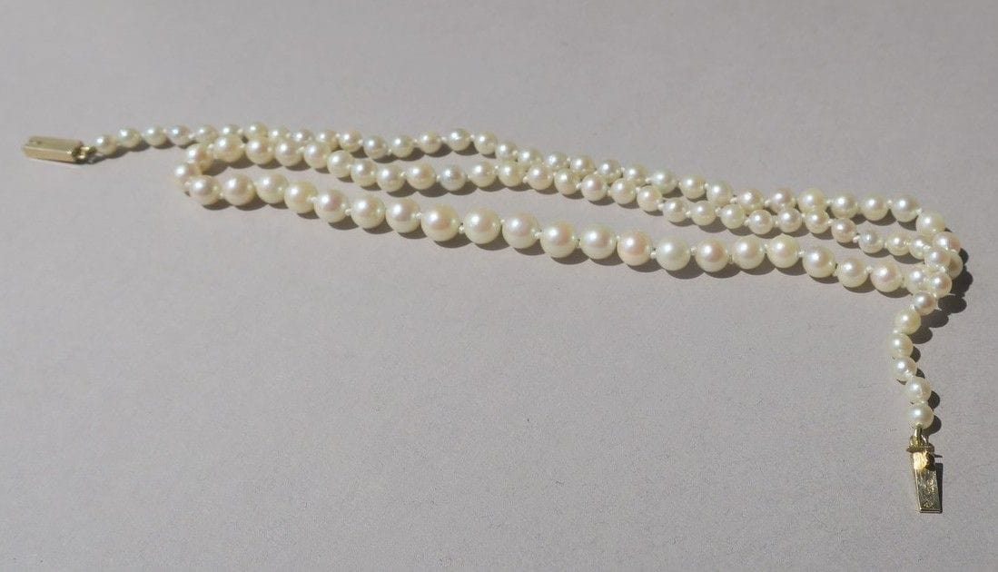 Collier Collier vintage perles Akoya fermoir en or 58 Facettes