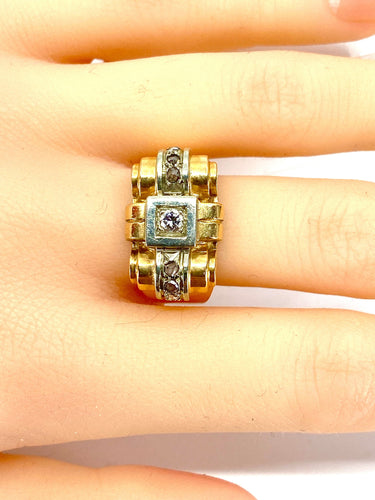 戒指 TANK 黄金和钻石