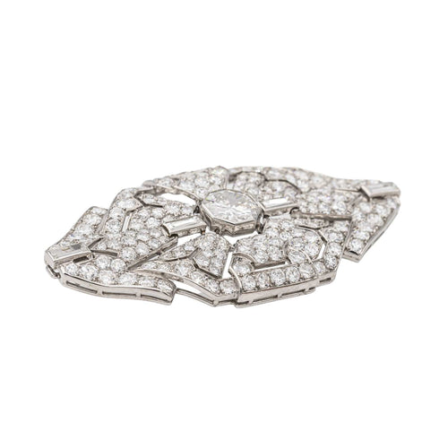 Broche Broche Art Déco Or blanc, Platine Diamant 58 Facettes 1629029CN