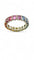 Bague 52 Alliance rainbow en platine et saphirs véritables 58 Facettes